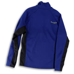 Mens Blue Black Long Sleeve Half-Zip Thermal Pullover Sweater Size Medium alternative image