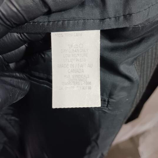 Calvin Klein Black Pin Striped 2pc Suit Men's Size 44L/Pants-40 image number 4