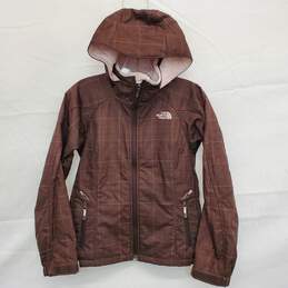 WOMEN'S THE NORTH FACE BROWN PINK HOODED JACKET SZ XS