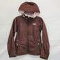 WOMEN'S THE NORTH FACE BROWN PINK HOODED JACKET SZ XS image number 1