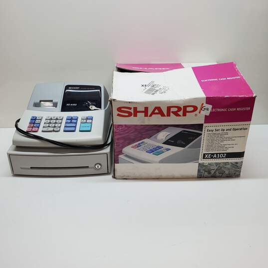 Sharp Electronic Cash Register XE-A102 W/Box Untested image number 1