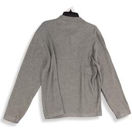 NWT Alfani Mens Gray Spread Collar Long Sleeve Polo Shirt Size X-Large alternative image