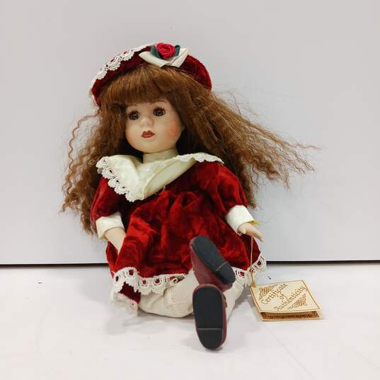 Soft Expressions Musical Porcelain Doll NWT image number 1