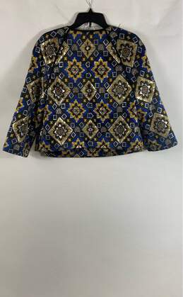 Ann Taylor Loft Womens Multicolor Metallic Print Jacket & Pants Suit Set Size M alternative image