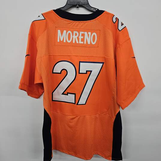 Denver Broncos Knowshon Moreno #27 Orange Game Football jersey image number 2
