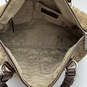Womens Brown Monogram Inner Outer Pocket Double Handle Handbag Purse image number 5