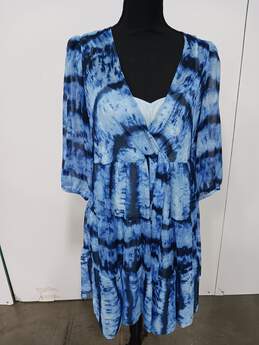 Calvin Klein 3/4 Sleeve Blue Dress Women's Size 6