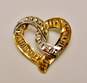 10k Yellow & White Gold Etched Heart Pendant 1.3g image number 1