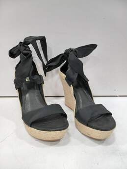 UGG Jules Black Strappy Wedge Sandals Women's Size 10