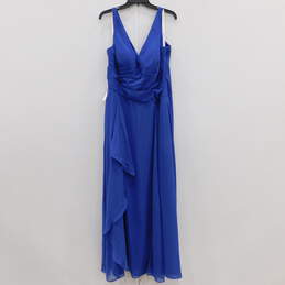 Azazie Womens Royal Blue Long Dress Size 16 NWT