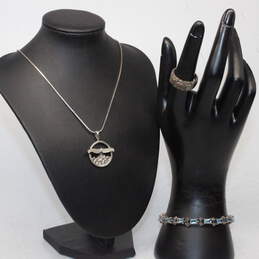 Sterling Silver Jewelry Set - 31.9g