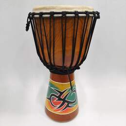 Toca Hand Percussion Brand 10.5 Inch Large Wooden Rope-Tuned Djembe Drum alternative image