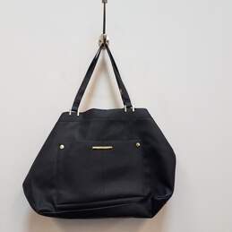 Steve Madden Black Large Faux Leather Shopper Tote Bag