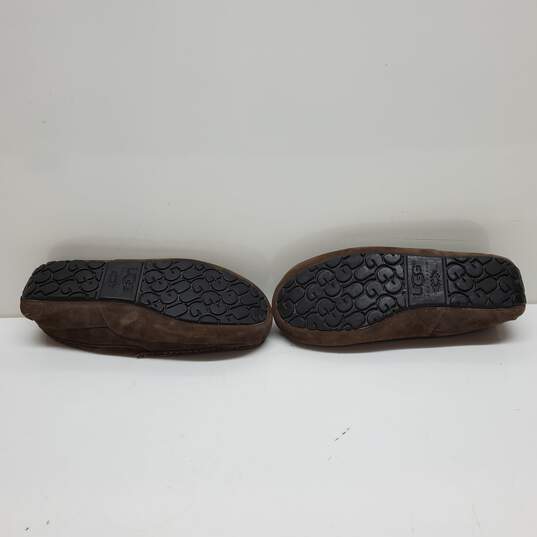Ugg Ascot brown suede fleece lined slippers image number 3