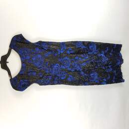 Vera Wang Women Blue Sequin Dress 6