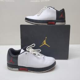 Nike Air Jordan Team Elite Low White Sneakers A01732-101 Sz 6.5Y