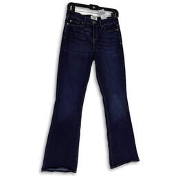 Womens Blue Denim Medium Wash Stretch Pockets Bootcut Jeans Size 28X32