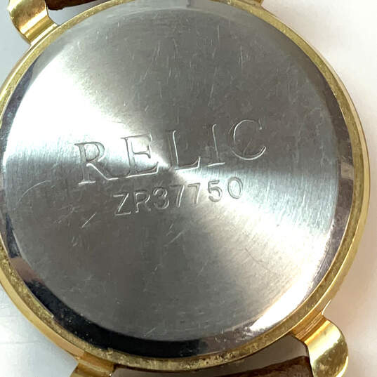 Designer Relic ZR37500 Brown Adjustable Strap Round Dial Analog Wristwatch image number 5