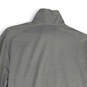 Mens Gray Embroidered Long Sleeve Full Zip Activewear Jacket Size Medium image number 4