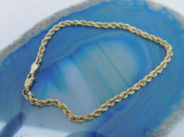 10k Yellow Gold Twisted Rope Chain Bracelet 1.6g alternative image