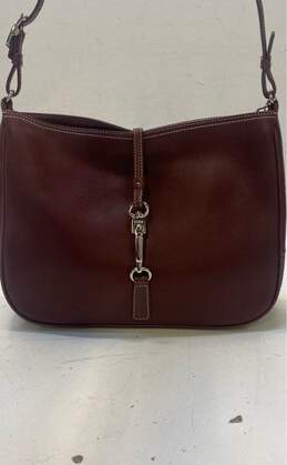 COACH 7751 Hamilton Clip Burgundy Leather Small Satchel Bag