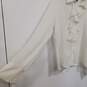 Sunny Taylor White Sheer Ruffle Blouse Women's Size XL image number 6