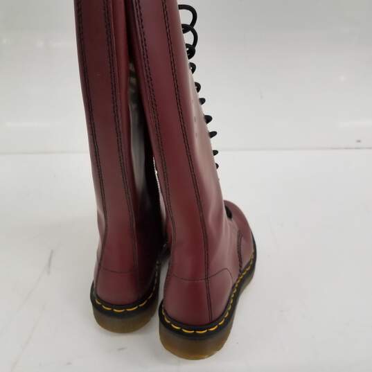 Dr. Martens Tall Red Leather Boots Size 5 image number 5