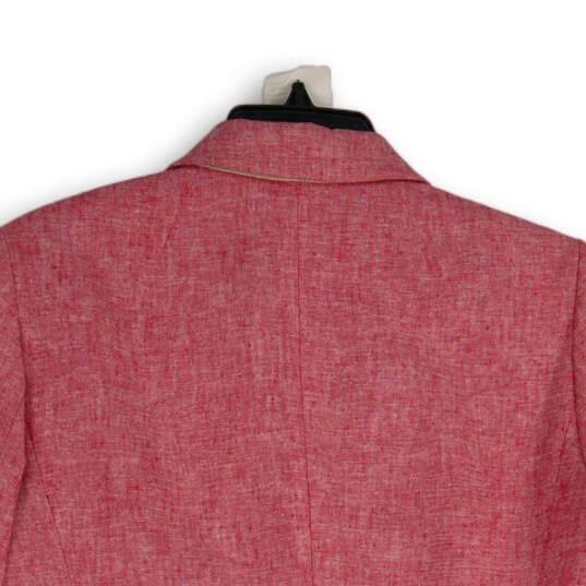 Womens Pink Heather Long Sleeve Notch Lapel Lined Two-Button Blazer Size 8 image number 4