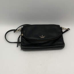 Womens Jackson Street Black Leather Adjustable Strap Zipper Crossbody Bag