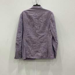 Culturata Womens Purple Notch Lapel Long Sleeve Two Button Blazer Size 40/50 alternative image