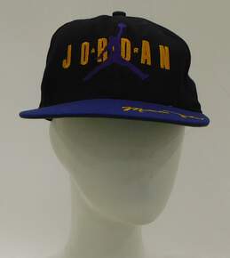 Vintage Nike Jordan Snapback Cap Hat Purple Black Green