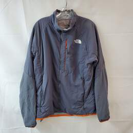Gray with Orange Details Zipper Jacket Size Large