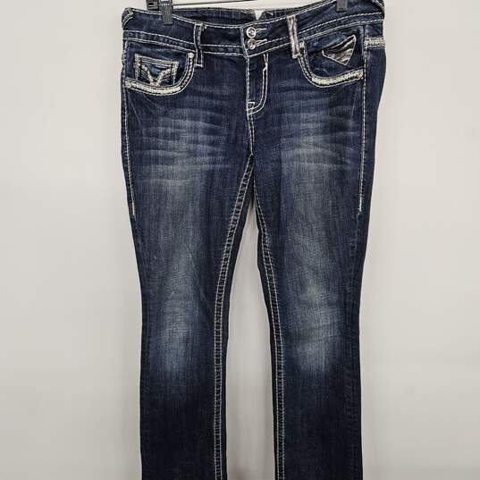 The New York Slim Boot Sequin Pocket Jeans image number 1