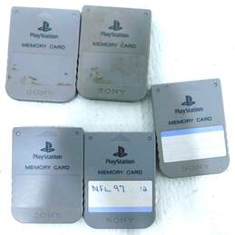5ct PS1 Memory Card Lot