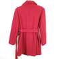 Michael Kors Women Red Wool Trench Coat Sz 10 image number 2