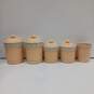 Set of 5 Treasure Craft Southwest Terracotta Canisters with 4 Lids image number 1