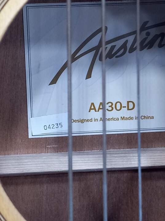 Austin Brown Acoustic Guitar AA30D W/Soft Case image number 3