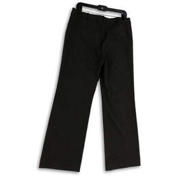 Womens Gray Flat Front Slash Pocket Straight Leg Formal Dress Pants Size 12 alternative image