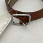 NWT Mens Brown Synthetic Leather Adjustable Buckle Formal Dress Belt Size M image number 2