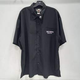 Harley Davidson Size 2XL Black Button Up Shirt