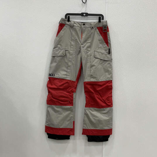 Mens Gray Red Dryride Slash Pocket Straight Leg Snow Pants Size Medium image number 1