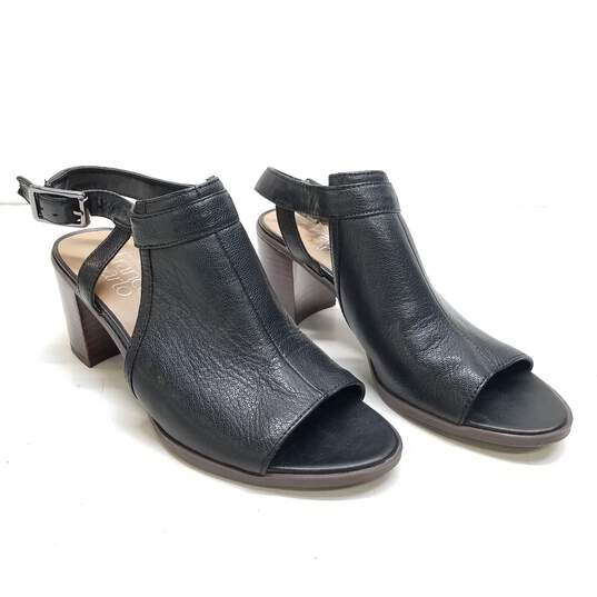 Franco Sarto Harlet Black Leather Mule Heels Shoes Size 6.5 M image number 3