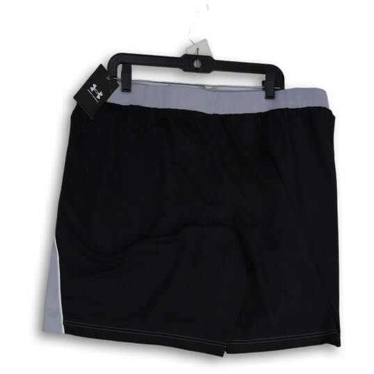 NWT Mens Gray Elastic Waist Flap Pockets Drawstring Athletic Shorts Sz 2XL image number 2