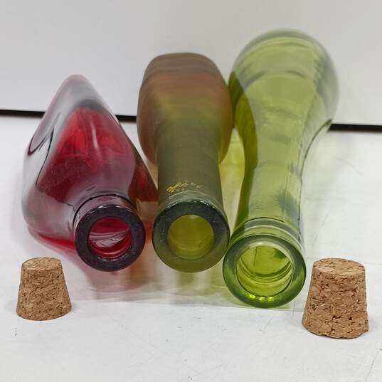 Bundle of 3 Decorative Glass Bottles image number 3