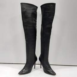 Escada Women's Knee Long Black Heel Boots Size 7.5 alternative image