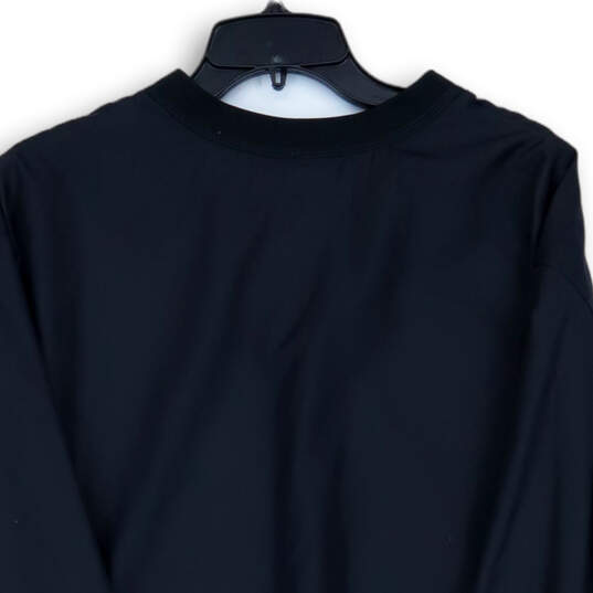 Mens Black Long Sleeve Pockets V-Neck Golf Windbreaker Jacket Size XXL image number 4