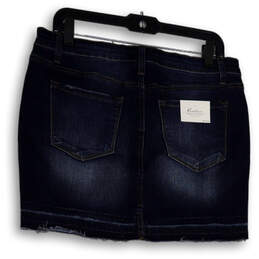 NWT Womens Blue Denim Medium Wash Flat Front Pockets Mini Skirt Size 11/29 alternative image