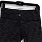 Womens Black Space Dye Elastic Waist Pull-On Cropped Leggings Size Small image number 3