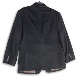 Womens Black Notch Lapel Long Sleeve Flap Pocket Two Button Blazer Size 44R alternative image