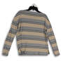 Womens Tan Gray Round Neck Tight-Knit Long Sleeve Pullover Sweater Size M image number 2